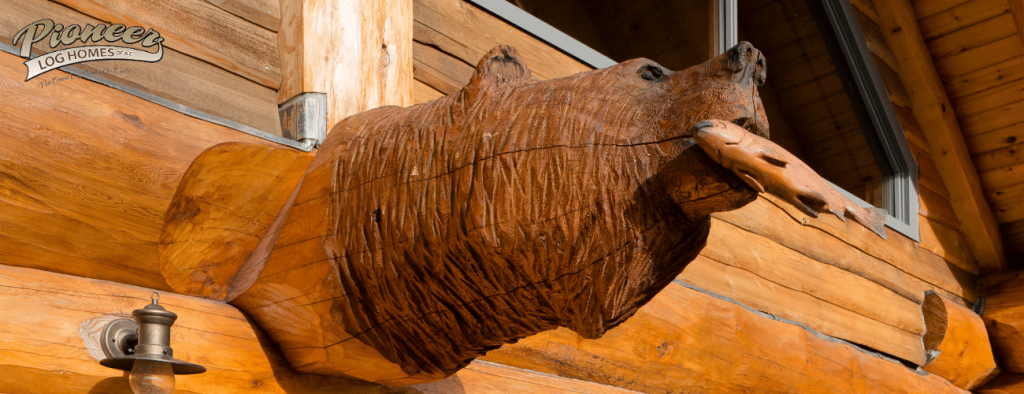 Bear with Fish Carving